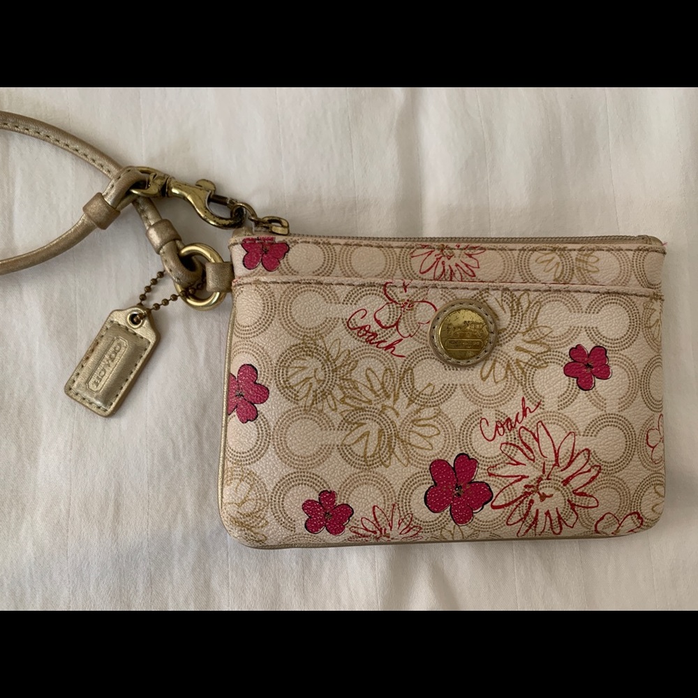 Floral Coach wristlet